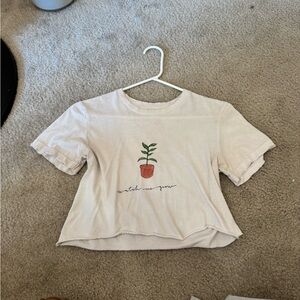Cream T-Shirt with Subtle Graphic